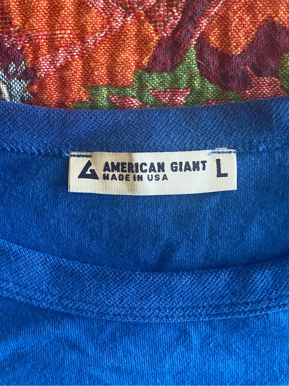 AMERICAN GIANT MIDI TEE DRESS IN ESSENTIAL BLUE SIZE LARGE - Picture 5 of 5